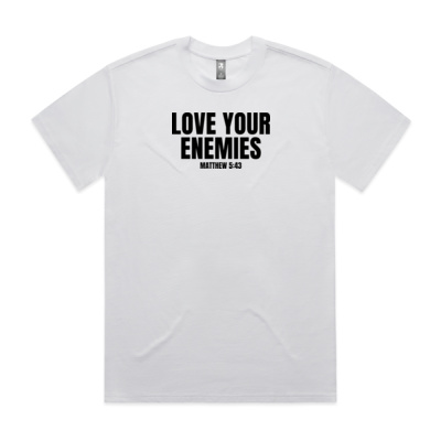 LOVE YOUR ENEMIES MEN'S TEE | BLACK PRINT Thumbnail