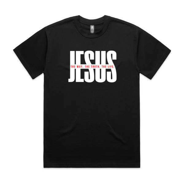 WAY TRUTH LIFE MEN'S TEE (HEAVY) Thumbnail