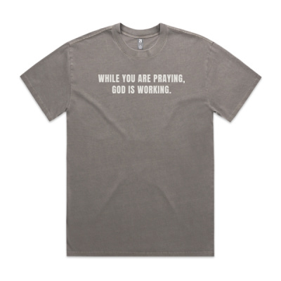 WHILE YOU ARE PRAYING MEN'S FADED TEE (HEAVY) Thumbnail