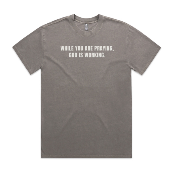WHILE YOU ARE PRAYING MEN'S FADED TEE (HEAVY) Thumbnail
