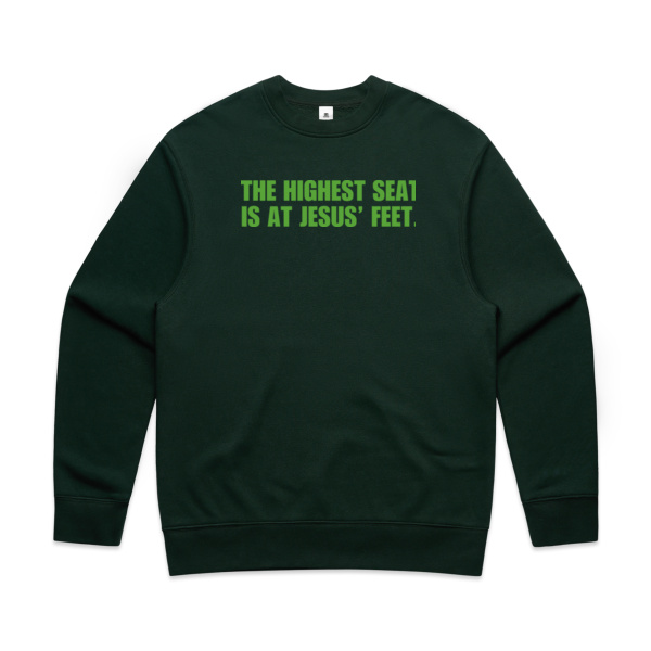 THE HIGHEST SEAT MEN'S CREW | GREEN PRINT Thumbnail