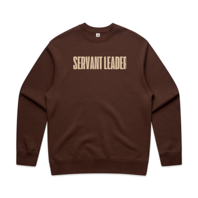 SERVANT LEADER MEN'S CREW | BROWN PRINT Thumbnail
