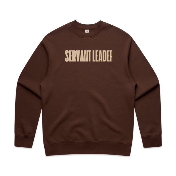 SERVANT LEADER MEN'S CREW | BROWN PRINT Thumbnail