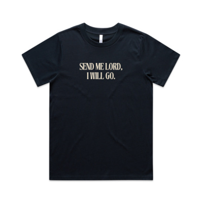 I WILL GO WOMEN'S TEE | BEIGE PRINT Thumbnail