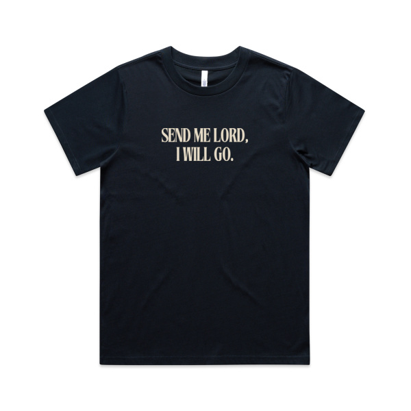 I WILL GO WOMEN'S TEE | BEIGE PRINT Thumbnail