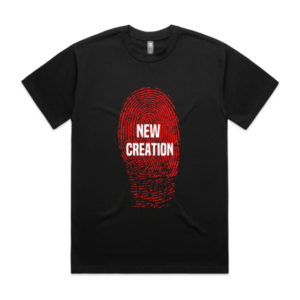 NEW CREATION MEN'S TEE (HEAVY) | RED FINGERPRINT Thumbnail