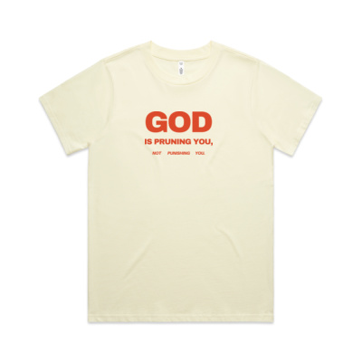 GOD IS PRUNING YOU WOMEN'S TEE | ORANGE PRINT Thumbnail