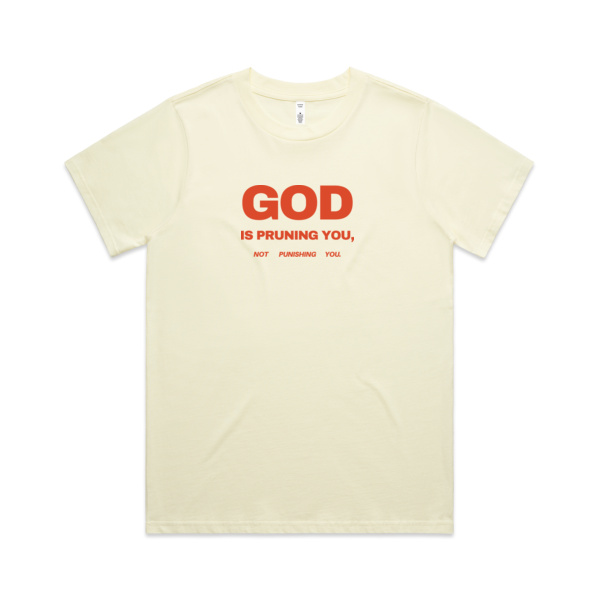 GOD IS PRUNING YOU WOMEN'S TEE | ORANGE PRINT Thumbnail