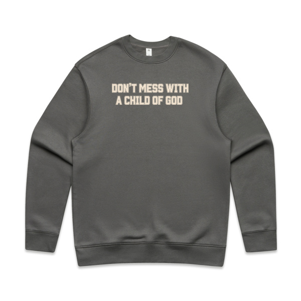 CHILD OF GOD MEN'S CREW | BEIGE PRINT Thumbnail