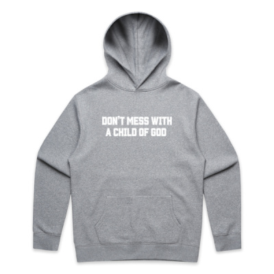 CHILD OF GOD MEN'S HOOD | WHITE PRINT Thumbnail