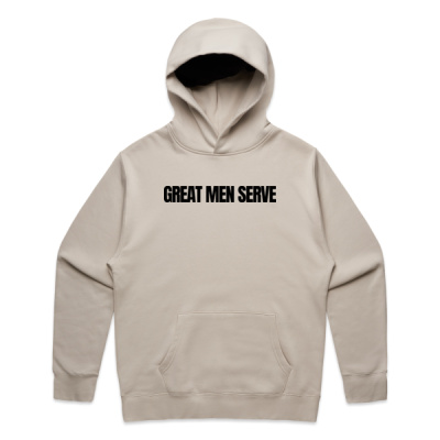GREAT MEN SERVE HOOD | BLACK PRINT Thumbnail