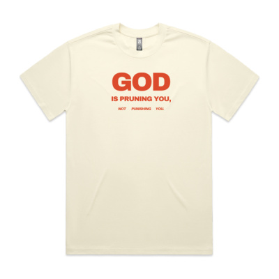GOD IS PRUNING YOU MEN'S TEE | ORANGE PRINT Thumbnail