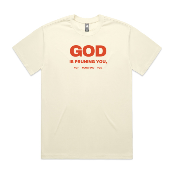 GOD IS PRUNING YOU MEN'S TEE | ORANGE PRINT Thumbnail