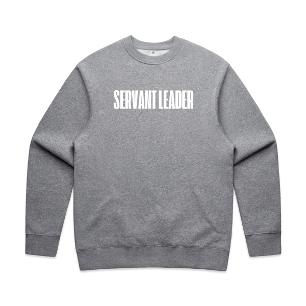 SERVANT LEADER MEN'S CREW | WHITE PRINT Thumbnail