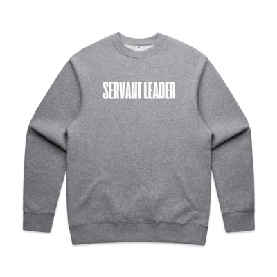 SERVANT LEADER MEN'S CREW | WHITE PRINT Thumbnail
