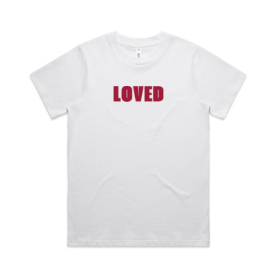 LOVED WOMEN'S TEE | PINK PRINT Thumbnail