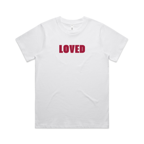 LOVED WOMEN'S TEE | PINK PRINT Thumbnail