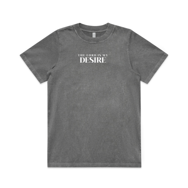 WOMEN'S STONE WASH HEAVY TEE THE LORD IS MY DESIRE Thumbnail
