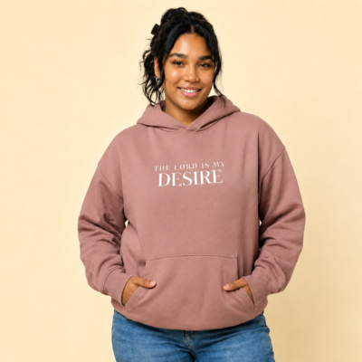 WOMEN'S MY DESIRE HOODIE | WHITE PRINT Thumbnail