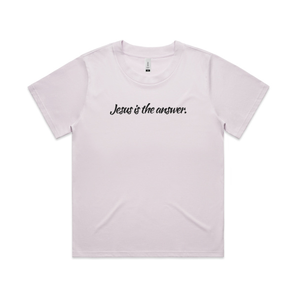 THE ANSWER WOMEN'S TEE | BLACK PRINT Thumbnail