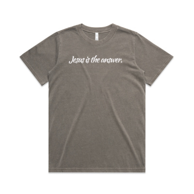 JESUS IS THE ANSWER (HEAVY) FADED WOMEN'S TEE Thumbnail